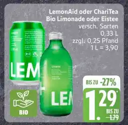 Edeka LemonAid oder ChariTea Bio Limonade oder Eistee Angebot