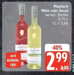 Edeka Maybach Wein oder Secco Angebot
