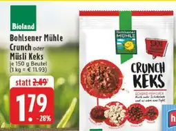 Edeka Bohlsener Mühle Crunch oder Müsli Keks Angebot