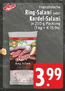 Edeka Französische Ring-Salami oder Kordel-Salami Angebot