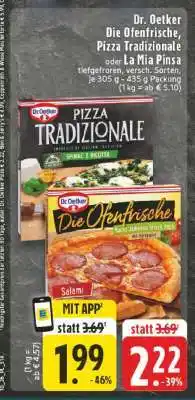 Edeka Dr. Oetker Die Ofenfrische, Pizza Tradizionale oder La Mia Pinsa Angebot