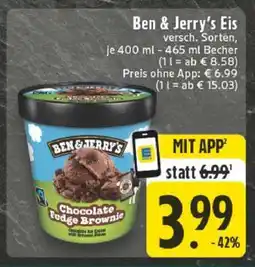 Edeka BEN & JERRY’S Eis Angebot