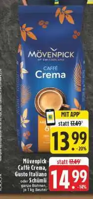 Edeka Mövenpick Caffè Crema, Gusto Italiano oder Schümli Angebot