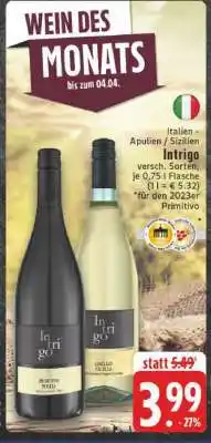 Edeka Intrigo Wein Angebot