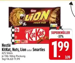 Edeka Nestlé KitKat, Nuts, Lion oder Smarties Angebot