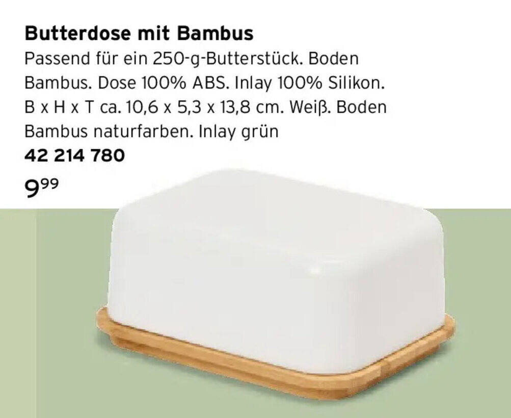 Butterdose mit Bambus Angebot bei Tchibo