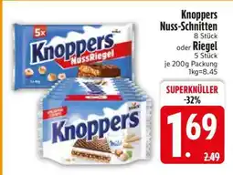 Edeka Knoppers Nuss-Schnitten oder Riegel Angebot