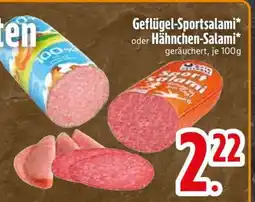 Edeka Geflügel-Sportsalami oder Hähnchen-Salami Angebot