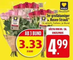 Edeka 7er großblumiger Rosen-Strauß Angebot