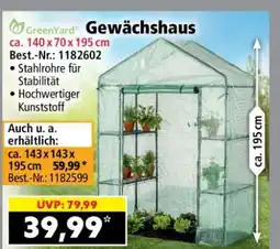Norma Gewächshaus Angebot