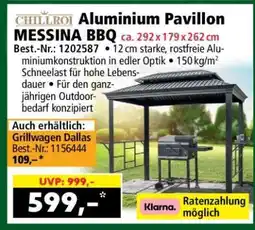 Norma Aluminium Pavillon Messina BBQ Angebot