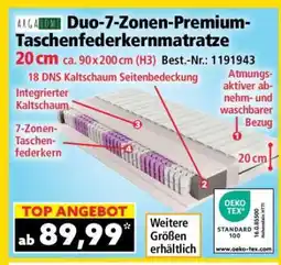 Norma Duo-7-Zonen-Premium-Taschenfederkernmatratze Angebot