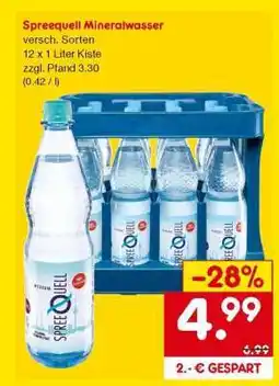 Netto Marken-Discount Spreequell Mineralwasser Angebot