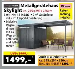 Norma Metallgerätehaus Skylight Angebot