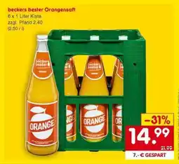 Netto Marken-Discount beckers bester Orangensaft Angebot
