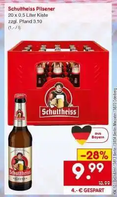 Netto Marken-Discount SCHULTHEISS Pilsener Angebot