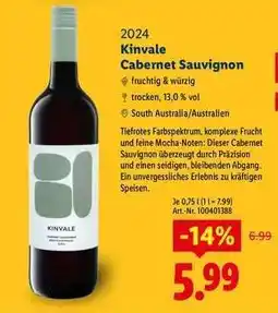 Lidl Kinvale Cabernet Sauvignon Angebot