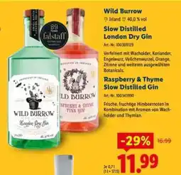 Lidl Raspberry & Thyme Slow Distilled Gin Angebot