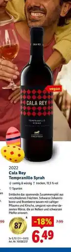 Lidl Cala Rey Tempranillo Syrah Angebot