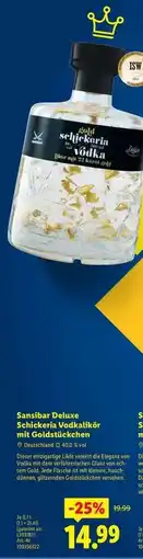 Lidl Sansibar Deluxe Schleckerei Vodkalikör mit Goldstückchen Angebot