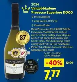 Lidl Valdobbiadene Prosecco Superiore DOCG Angebot