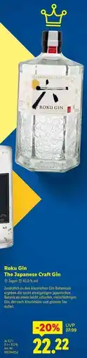 Lidl Roku Gin Angebot