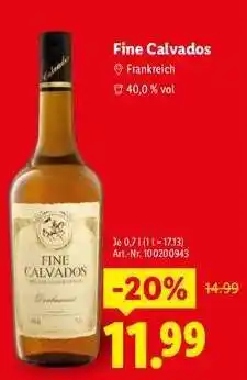 Lidl Fine Calvados Angebot