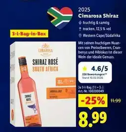 Lidl Cimarosa Shiraz Angebot