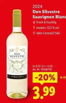Lidl Don Silvestre Sauvignon Blanc Angebot