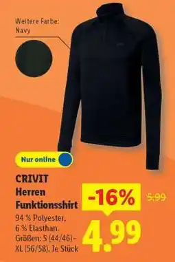 Lidl CRIVIT Herren Funktionsshirt Angebot