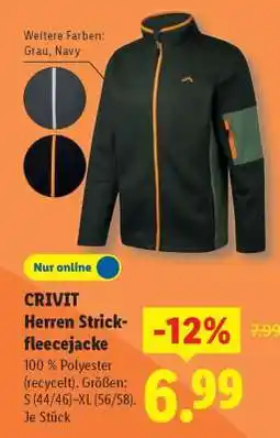 Lidl CRIVIT Herren Strickfleecejacke Angebot