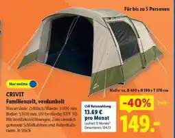 Lidl CRIVIT Familienzelt, verdunkelt Angebot