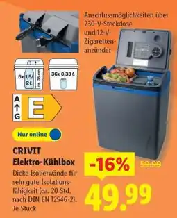 Lidl CRIVIT Elektro-Kühlbox Angebot