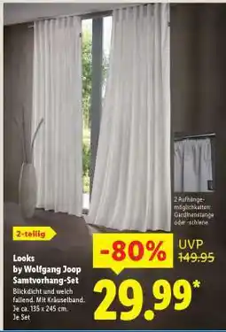 Lidl Looks by Wolfgang Joop Samtvorhang-Set Angebot