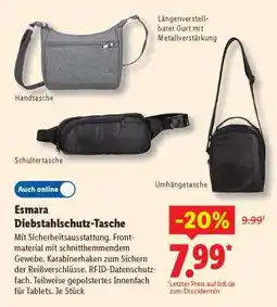 Lidl Esmara Diebstahlschutz-Tasche Angebot