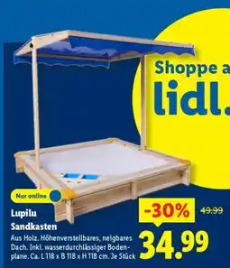 Lidl Lupilu Sandkasten Angebot