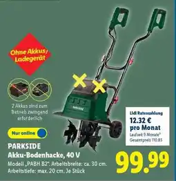 Lidl PARKSIDE Akku-Bodenhacke, 40 V Angebot