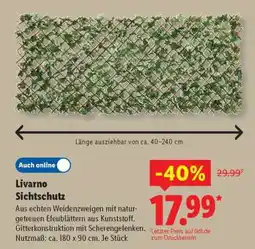 Lidl Livarno Sichtschutz Angebot