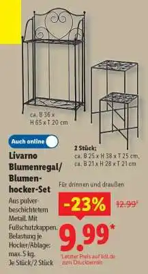 Lidl Livarno Blumenregal/Blumenhocker-Set Angebot
