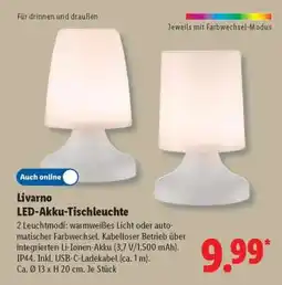 Lidl Livarno LED-Akku-Tischleuchte Angebot