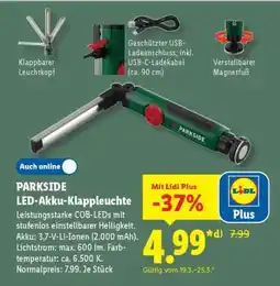 Lidl PARKSIDE LED-Akku-Klappleuchte Angebot