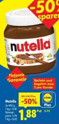 Lidl nutella Angebot