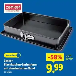 Lidl Zenker Blechkuchen-Springform, mit abnehmbarem Rand Angebot