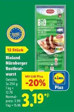 Lidl Bioland Nürnberger Rostbratwurst Angebot