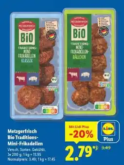 Lidl Metzgerfrisch Bio Traditions-Mini-Frikadellen Angebot