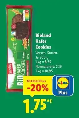Lidl Bioland Hafer Cookies Angebot