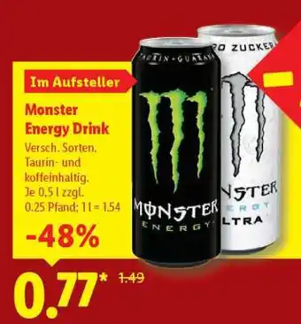 Lidl Monster energy drink Angebot
