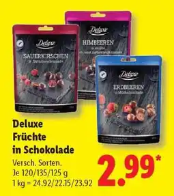 Lidl Deluxe Früchte in Schokolade Angebot