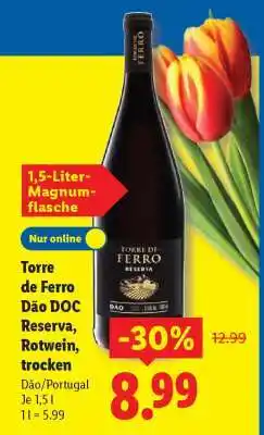 Lidl Torre de Ferro Dão DOC Reserva, Rotwein, trocken Angebot