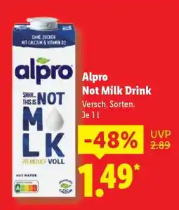 Lidl Alpro Not Milk Drink Angebot